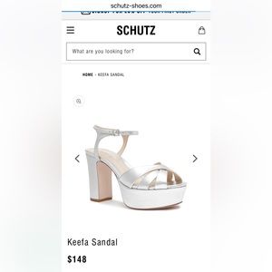 Schutz keefa silver platform sandal size 9.5